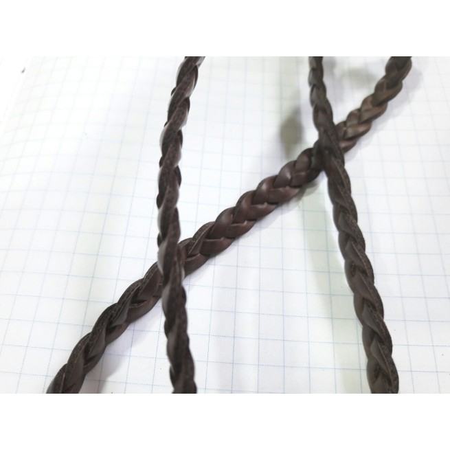 Шнур КОСИЧКА 3х3 мм тип U0613 т.коричневий Італія